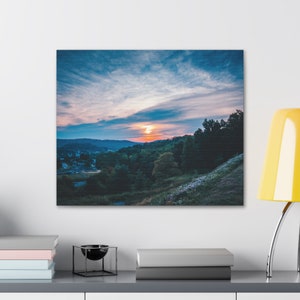 Serene Sunset in Appalachian Splendor - Canvas Wall Art Print | Travel Photography Home Decor | Pennsylvania Landscape Artwork