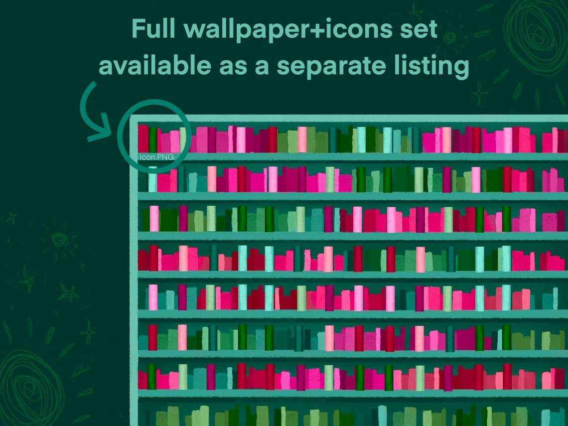 Desktop Wallpaper Illustrated Background Computer Wallpaper Etsy