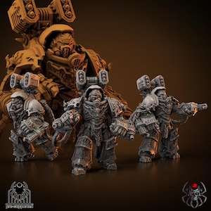 Set of 3 Flame Lizards Vanquisher Squad | EightLegsMiniatures | Grimdark Compatible