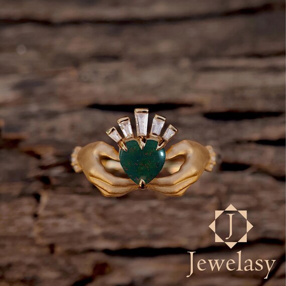 Plata De Ley 925 Anillos De Claddagh Corazón Con Forma De Corona