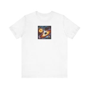 Cosmic Black Hole Artwork | Space Art | Galactic Phenomenon | Sci-Fi Illustration | Black Hole and Star Digital Print | Space Decor
