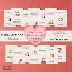 Paw-some Partnerships documenti/cartoline digitali, documenti del diario spazzatura vday, pagine di progetti fai-da-te di San Valentino, flashcard vday, messaggi d'amore divertenti