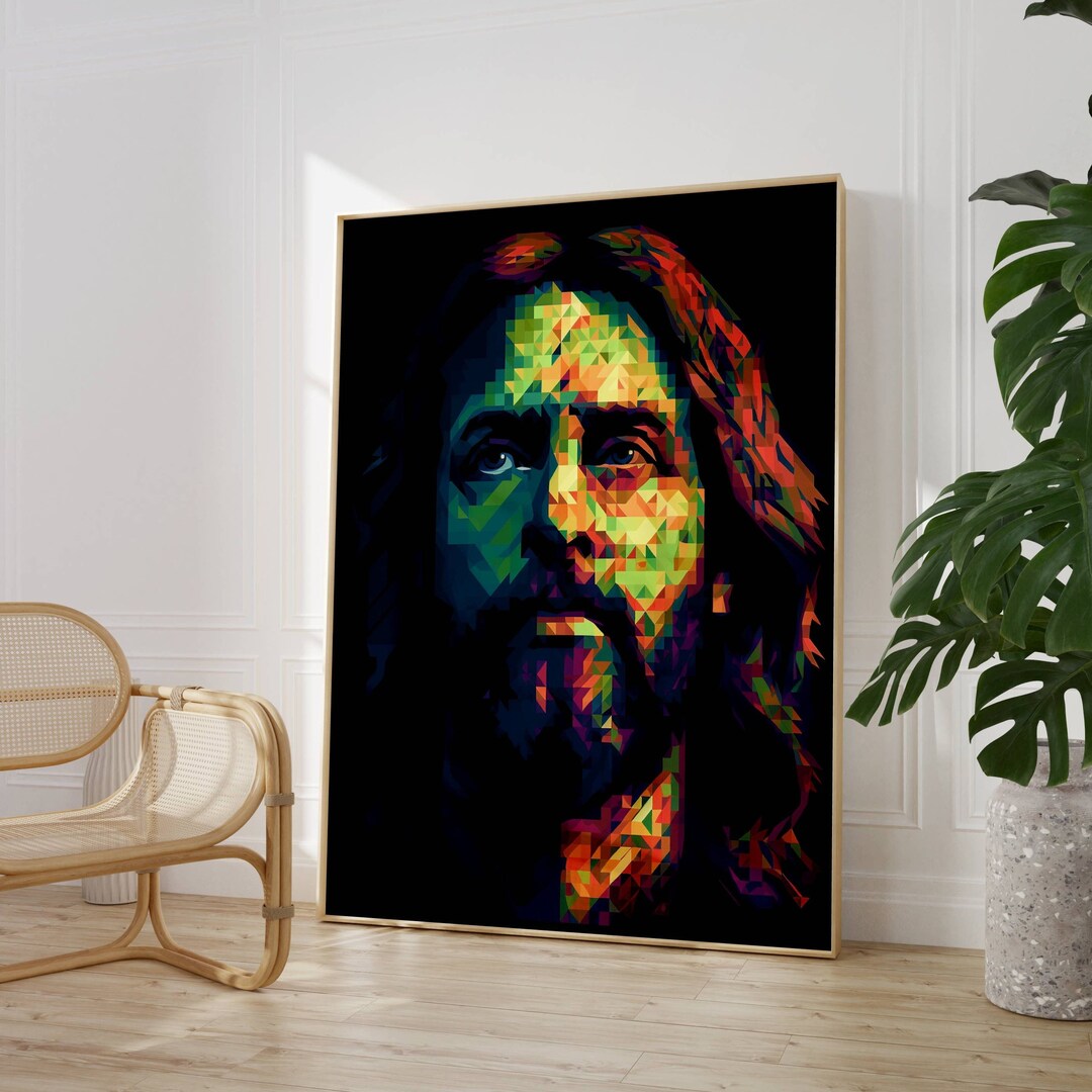 Jesus Wall Art Jesus Print Bible Art Jesus Portrait Etsy