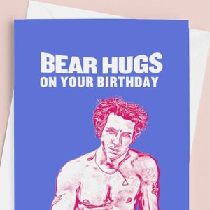 Abraços de Urso de Aniversário - Cartão de Aniversário Inspirado no Programa de TV The Bear - Perfeito para Amantes da Comida, Fãs do Programa e Jeremy Allen White