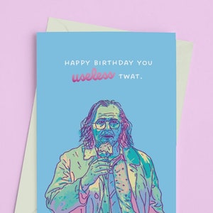 Desejos de aniversário de Jackson Lamb, estilo pastel iridescente Y2K, drama da Netflix, Slow Horses. Detetive, Espiões, MI5, MI6, Slough House.