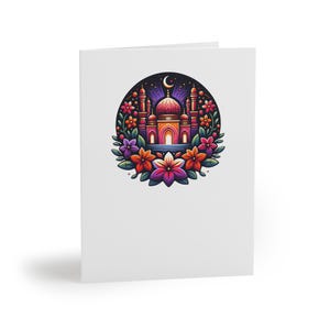 Bellissimi biglietti d'auguri per la moschea (8 pezzi)