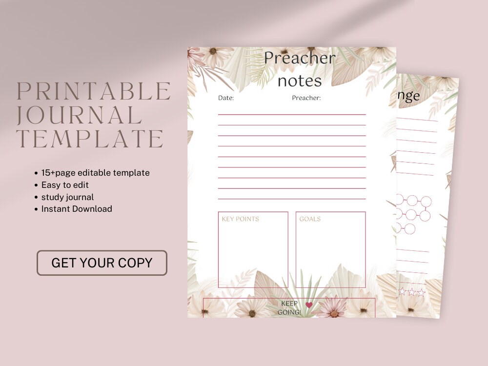 Prayer Journal, Prayer Planner, Prayer Templates, Bible Study Templates ...