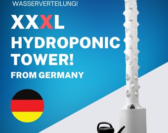 Hydroponisches System, Pflanzenturm mit 48 Pflanzplätzen und automatischer Bewässerung für innen und außen, hergestellt im 3D - Druck