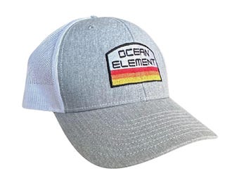 Ocean Element Trucker Hat: Embroidered Beach Cap