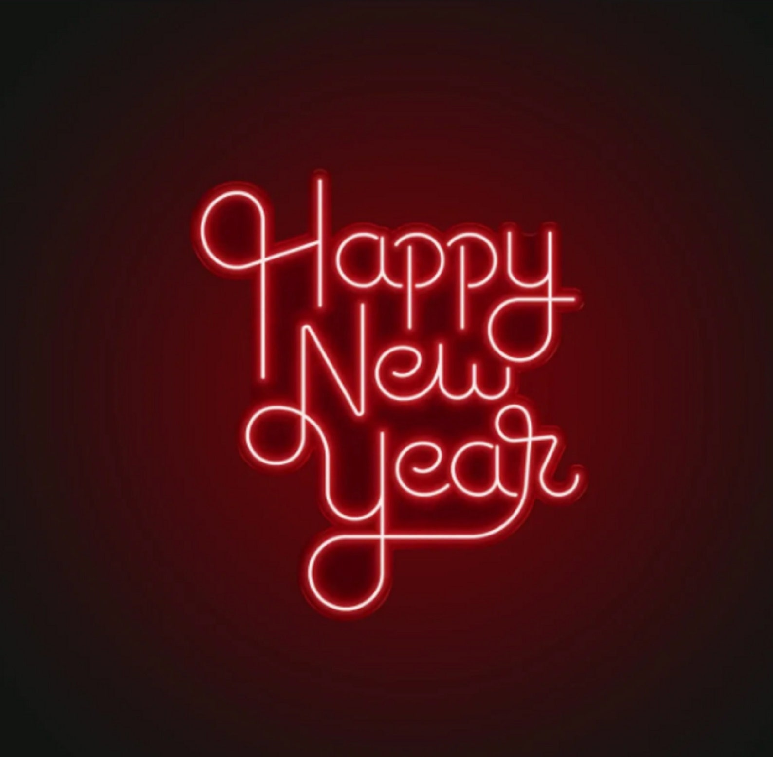 Happy New Year Neon Sign,christmas Decor,wall Art,custom Neon Sign,wall