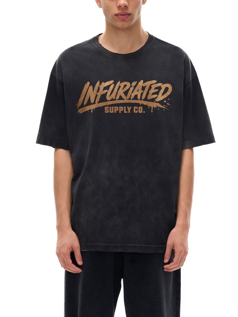 Powerlifter Graphics Infuriated Squat Gym Shirt – Vintage Wash Frayed Tee, Bearded ...