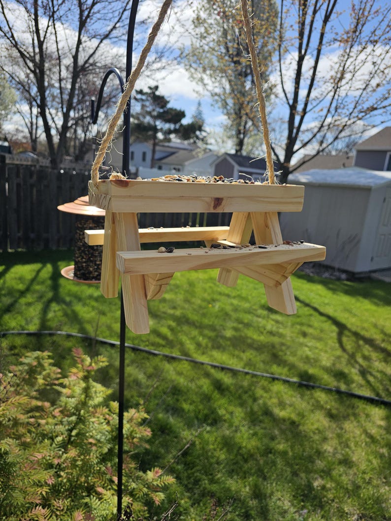 Picnic Table Bird Feeder - Etsy