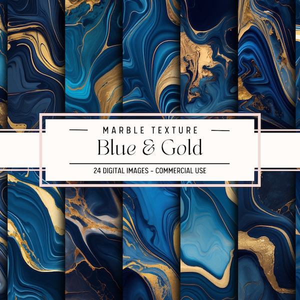 Blue and Gold Marble Digital Texture, Marble Texture for commercial use, printable digital, Digital Paper, PNG, instant download