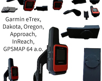 Garmin eTrex, Dakota, Oregon, Approach, InReach GPSMAP 64 etc, adapter voor standaard Garmin houder