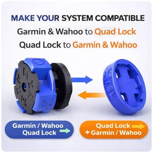 Adapter Garmin Quad Lock do Garmin i Wahoo | Konwerter uchwytu rowerowego Quad Lock na Garmin Wahoo