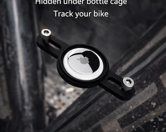 Hidden AirTag Bike Mount for Bottle Cage | Bicycle Tracker Holder | Anti Theft Bike Tracker | Apple AirTag Mount | Cycling Security