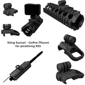 Sling Swivel GoPro mount for Picatinny rail - 3D printing