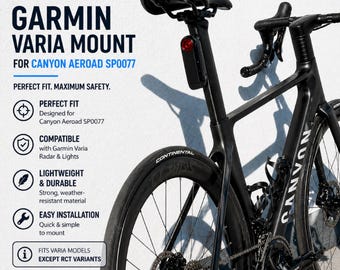 Canyon Aeroad SP0077 / SP0078 / SP 0095 / SP0096 Garmin Varia Mount – Aero zadelpen radarhouder V5