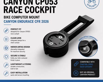 Canyon CP053 Garmin-houder met verborgen AirTag (compatibel) – Endurace CFR 2026 – Geïntegreerde fietscomputerhouder met antidiefstalbeveiliging
