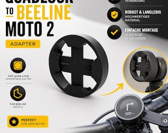 Quadlock naar Beeline Moto 2 adapter 3D-geprinte adapter