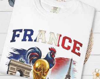 France 2026 World Cup T-Shirt, Soccer Fan Souvenir Tee, French National Team Gift, Paris Travel Apparel, Unisex Sportswear