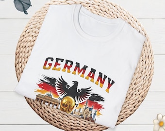 Germany Soccer 2026 World Cup Shirt, Deutschland Football Fan Tee, Vintage European Travel Souvenir, Unisex Sports Apparel