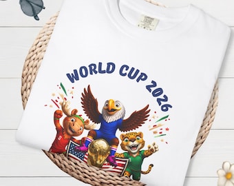 World Cup 2026 T-Shirt, North America Football Tee, United Host Countries Fan Gear, Sports Enthusiast Gift, cotton,Comfort Colors