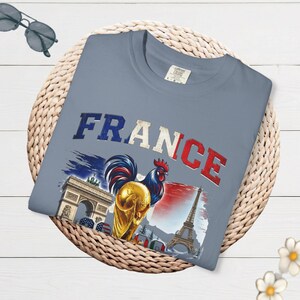 France World Cup 2026 T-shirt, Paris Football Supporters, Vintage Sports Gift, Unisex Cotton Top, Gallic Rooster Jersey image 5
