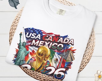 World Cup 2026 Soccer Fan Shirt, North America Host Cities Tee, Gameday Football Apparel, Unisex Sporty Gift