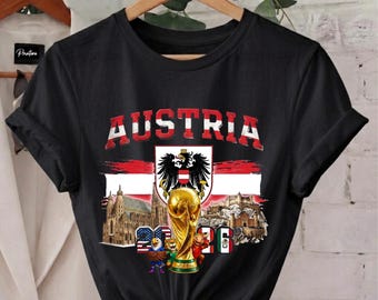 Austria Soccer 2026 World Cup Shirt, European Football Fan Tee, Heritage Gift, Vienna Salzburg Travel Apparel, Unisex Sporty Top