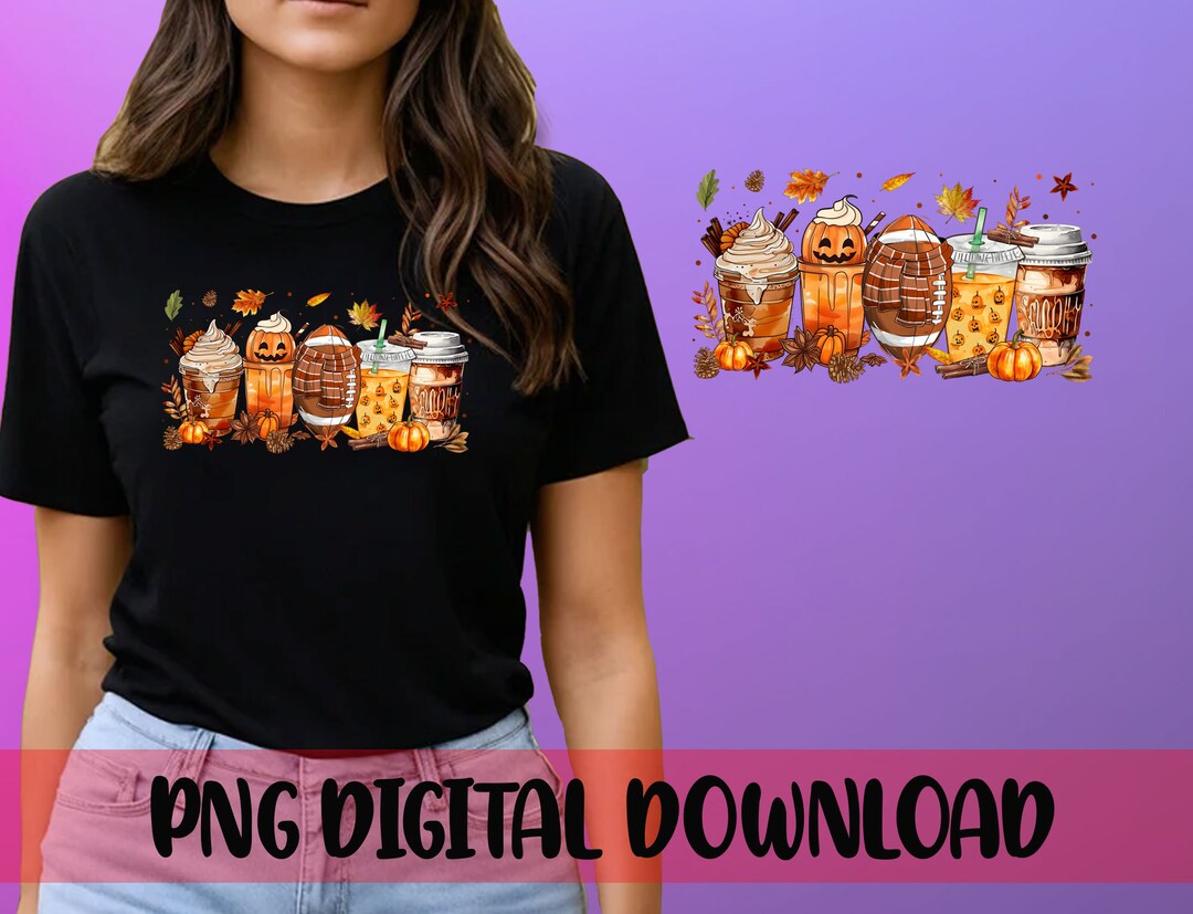 Football Latte PNG Tis the Season Sport Games Touch Down Etsy