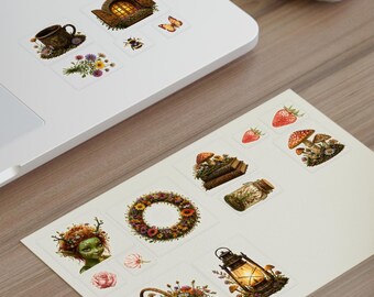 Nature Fairycore Stickers transparent background
