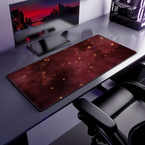 Galaxy Stars Computer Desk Mat | Nebula Mouse Pad | Anti-Slip Neoprene Desk Mat for Home Office | 3 Sizes Available