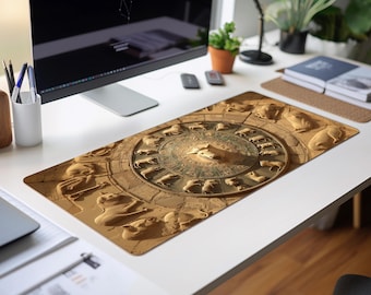 sous-vêtement Zodiac Origins | Néoprène | antidérapant | Relief mésopotamien | Décoration de bureau et de jeu | 3 tailles