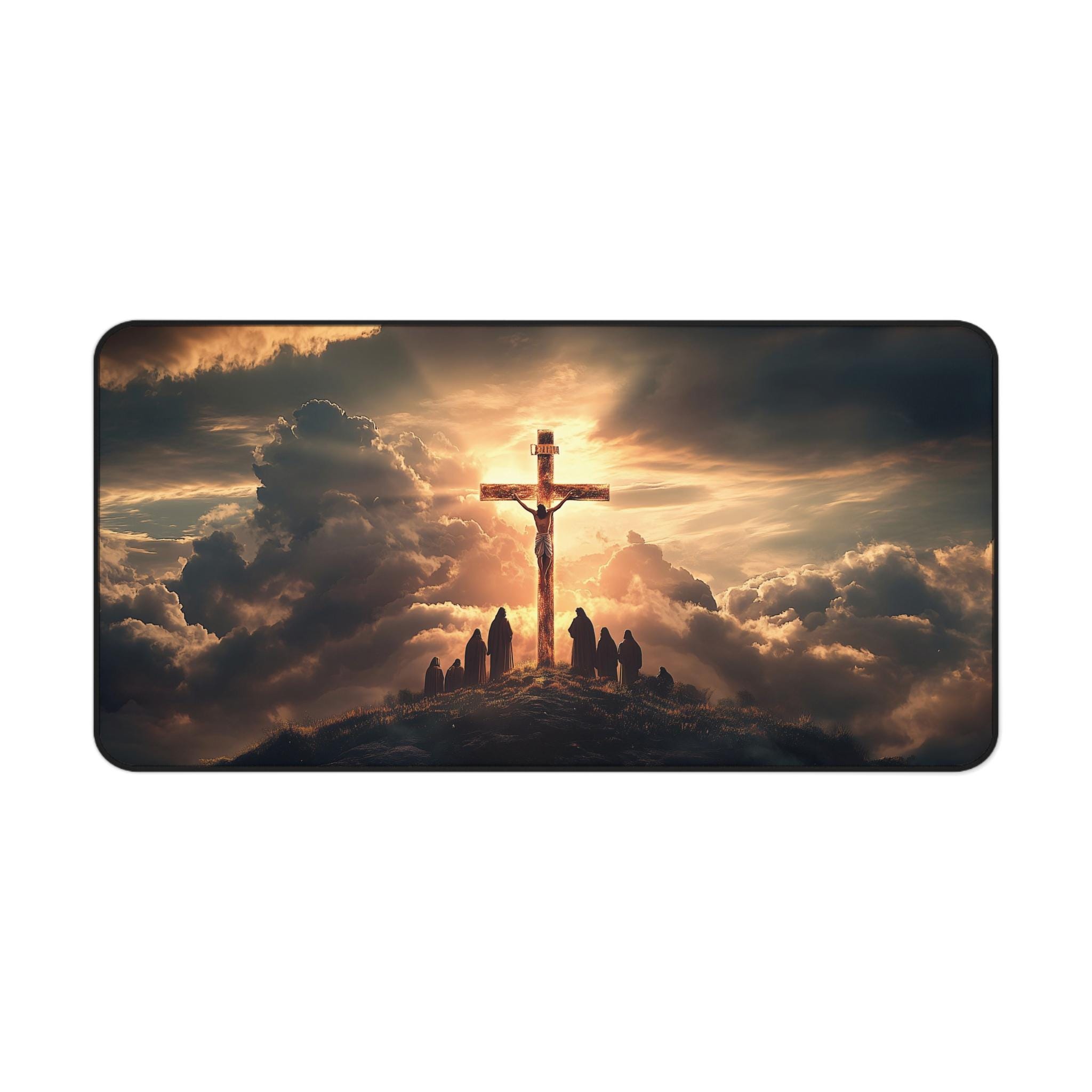 Crucifixion Sunrise Desk Mat | Neoprene | Anti-slip | Inspirational ...