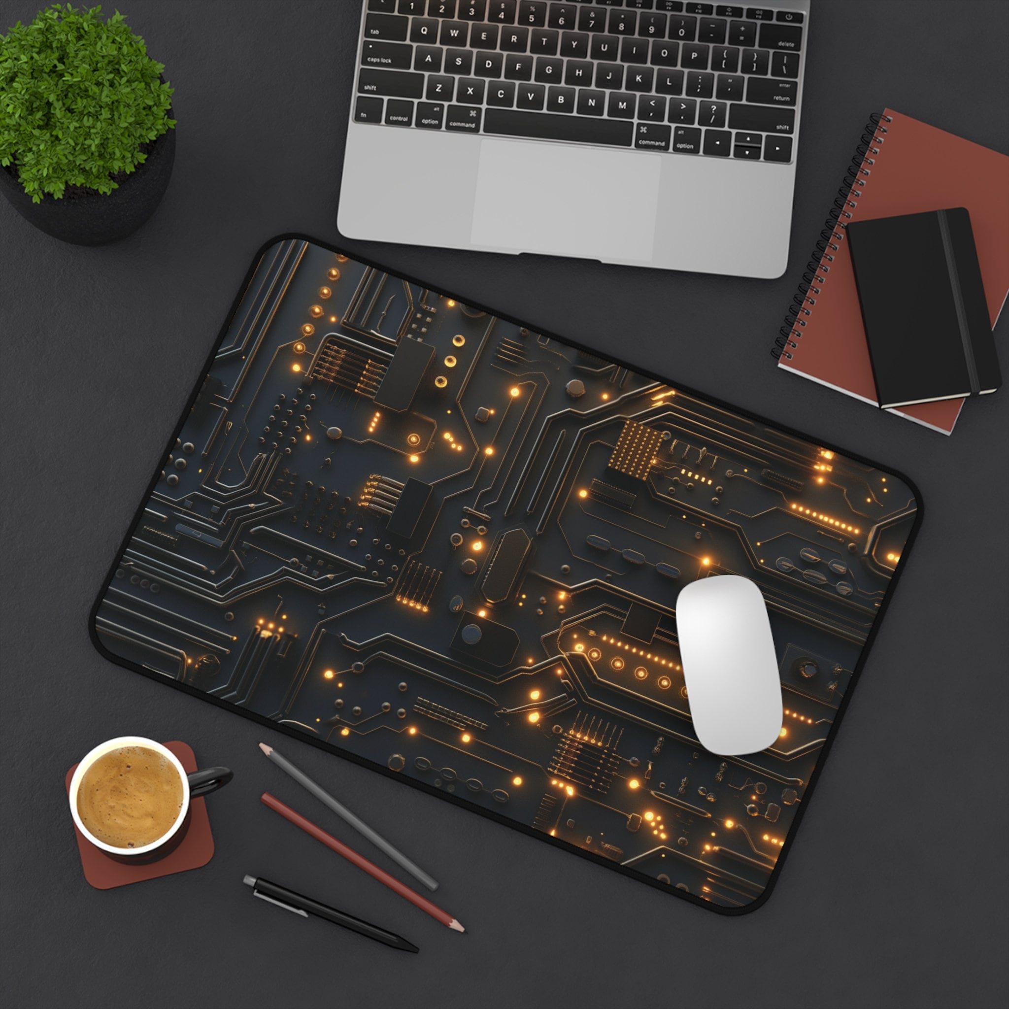 Tech Circuit Board Desk Mat | Neoprene | Anti-slip | 3 Sizes | Office ...