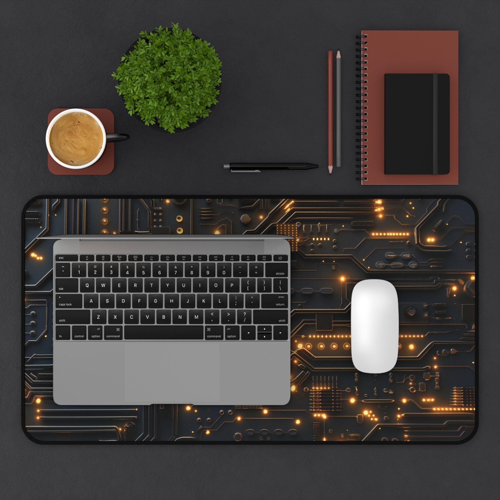 Tech Circuit Board Desk Mat | Neoprene | Anti-slip | 3 Sizes | Office ...