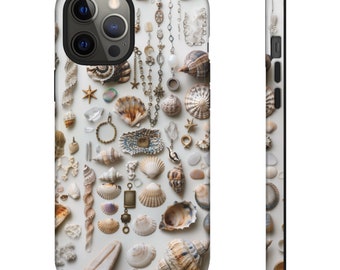 Seashell Collector's Tough Case - Universal Protective Cover for iPhone, Galaxy, Samsung, Pixel Models with Coastal Treasures Design