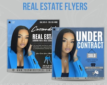 Real Estate Flyer Templates, Realtor Flyer Template, Real Estate Advertising Listing Flyer, Instagram Marketing Flyers For Real Estate Agent