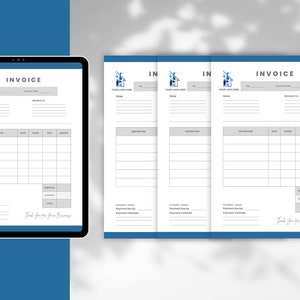 Invoice Template For Small Business, Printable Receipt, DIY Editable Invoice Template, Invoice Template Download, Digital Business Invoice
