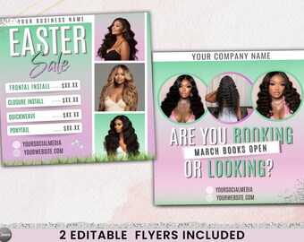 Easter Social Media Flyer, Easter Booking Flyer, Beauty Sale Flyer, April Booking Flyer, Appointments Available, Spring Hair Nail Sale Flyer