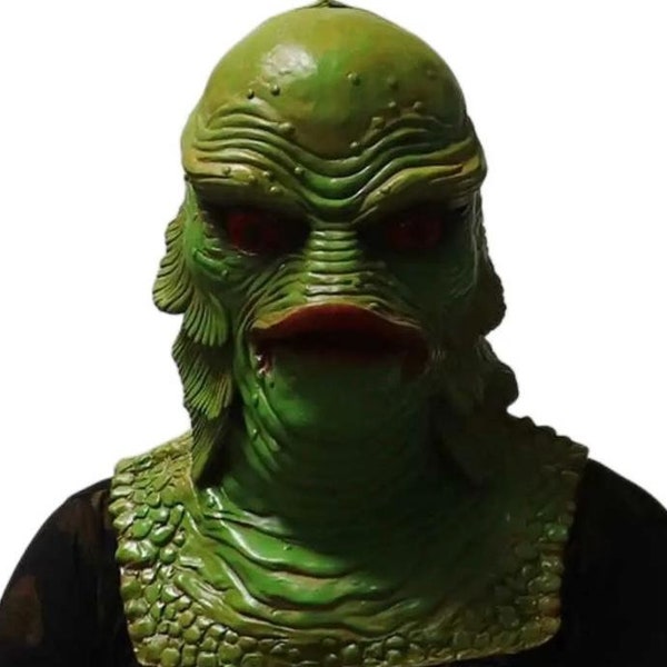 high quality breathable creature from the black lagoon green cosplay  halloween costume mask FREE SHIPPING !!!