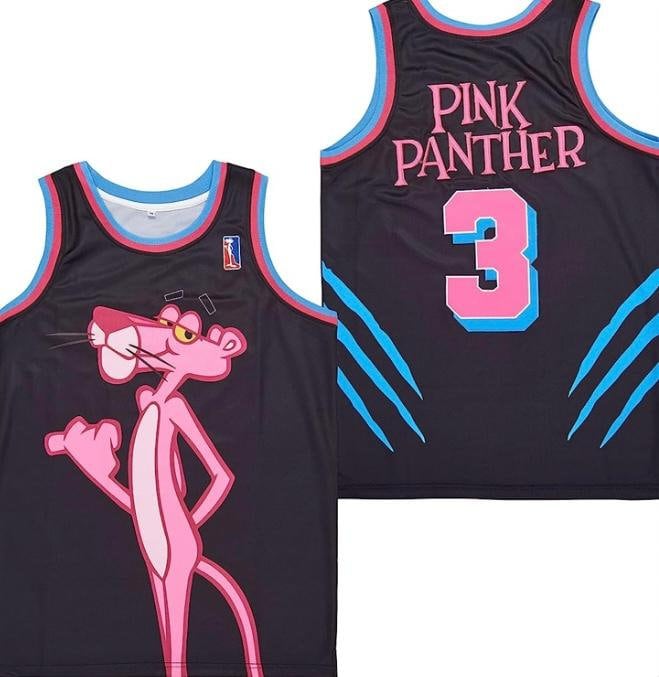 Movie Basketball Jersey Pink Panther Miami Black