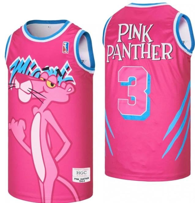 Movie Basketball Jersey Pink Panther Miami Black