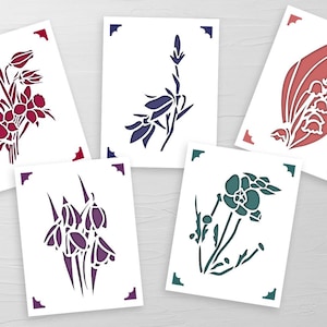 Cricut Joy fleurs de printemps svg, lot de cartes de joie cricut, cartes florales Papercut, fleurs sauvages de printemps papier découpé svg