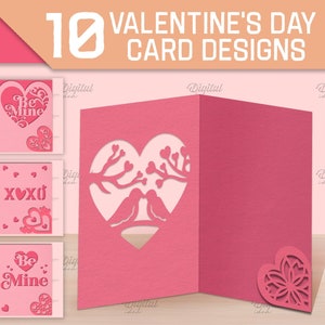 3D Grußkarten Papierschnitt, Liebeskarte mit Taschenecke, 3D Grußkarten, Valentinstag Papierschnitt, Liebeskarte, Jubiläum