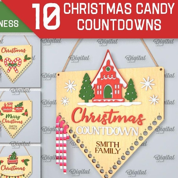Christmas Candy Calendar Etsy