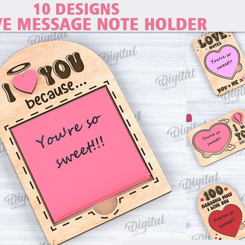 Heart Note Pad Holder - Etsy