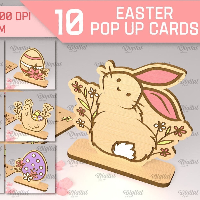 Easter Pop up Card Etsy