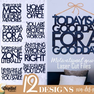 Motivational quotes laser cut bundle, Motivational sayings bundle, Inspiring designs for wall decor, Positive sayings